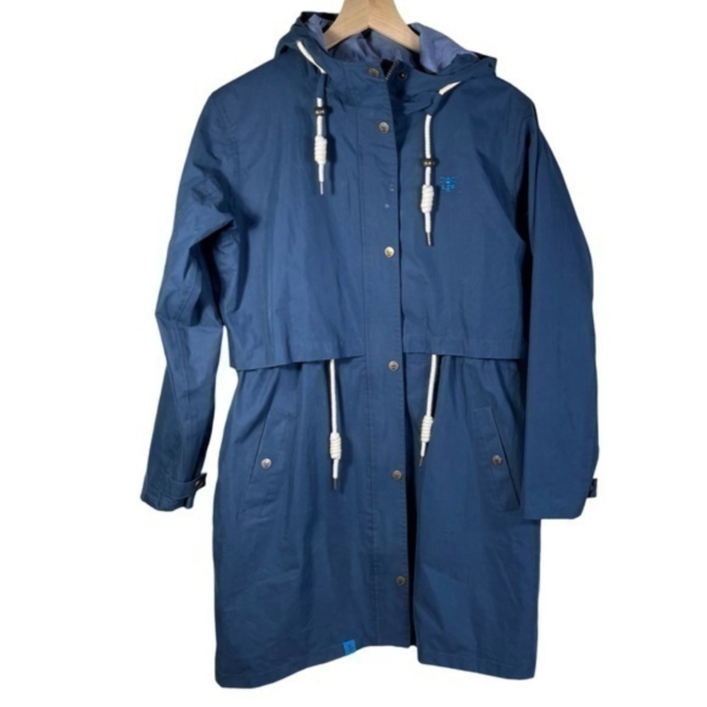 LIGHTHOUSE LADIES Trench COAT Size 12 Color Navy Blue
